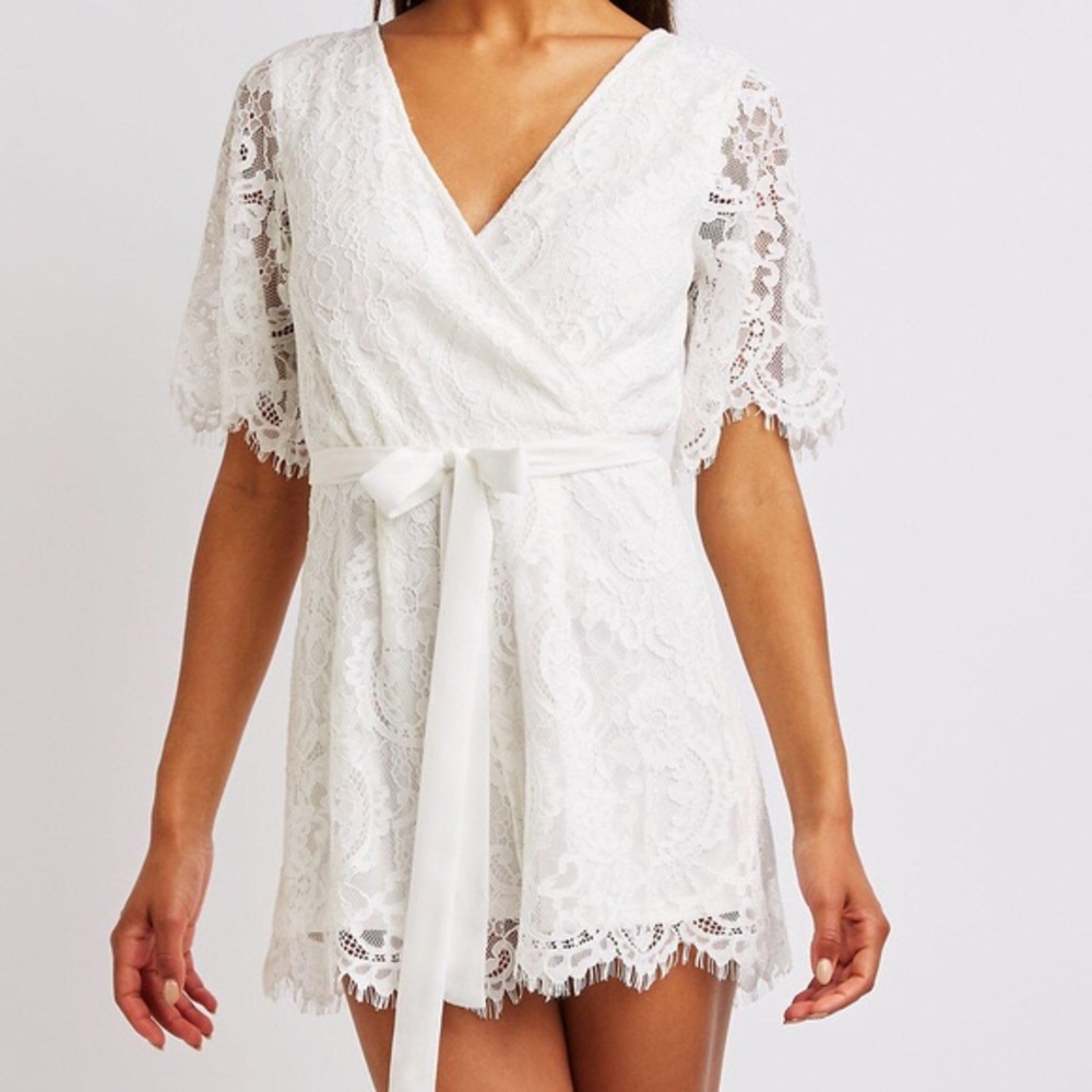 White lace romper